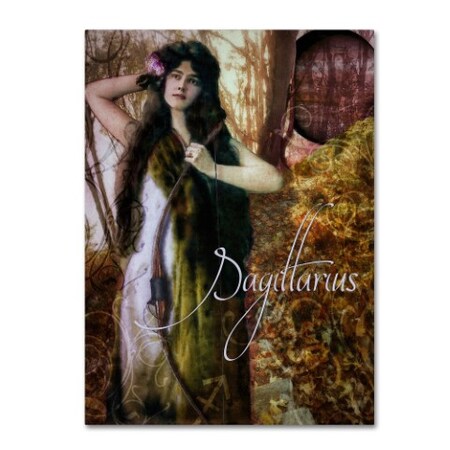 Trademark Fine Art Color Bakery 'Art Nouveau Zodiac Sagittarius' Canvas Art, 24x32 ALI4409-C2432GG